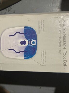 Bubble Massage Foot Bath with Heat Maintenance - Blue - Equate